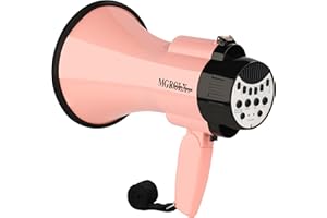 MGROLX 30w Megaphone Bullhorn | Loud Speaker w/ 6 Different Sound Effects | Built-in Bluetooth Mode, Siren and Recording | Voice Changer Function for Outdoor Sports, Party, Kids