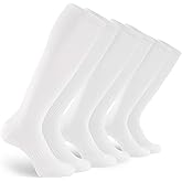 GRAPMKTG 3 Pairs Soccer Football Socks for Youth Baseball Softball Socks for Women and Men Boys Girls