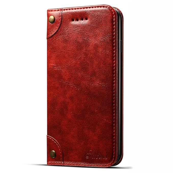 HARRMS Apple iPhone 6 Plus/6s Plus 5,5' Leder Hülle Flip Case Handytasche und Brieftasche mit Kreditkarten Kartenfach mit Uns