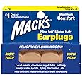 Mack's Pillow Soft Silicone Earplugs – 2 Pair, Beige – The Original Moldable Silicone Putty Ear Plugs for Sleeping, Snoring, Swimming, Travel, Concerts and Studying | Made in USA