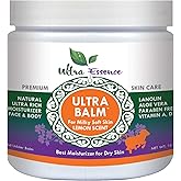 Ultra Balm Daily Moisturizer 16 oz For Dry Itchy Skin, Psoriasis and Eczema, Contains Lanolin, Vitamins A, D & E, Aloe Vera, To Moisturize Face, Body, Dry Hands & Cracked Heels (Lemon)