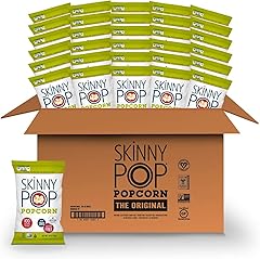 SkinnyPop Palomitas de maíz originales, bolsas individuales de tamaño flaco, aperitivos saludables de palomitas de maíz, aper