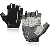Souke Sports Mens Cycling Gloves with Gel Pads Half Finger Bike Gloves Lightweight Anti-Slip Shock-Absorbing for MTB Road Biking