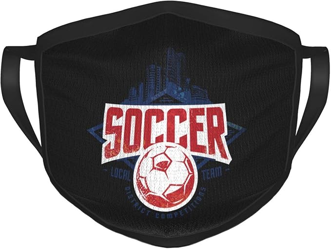 Football Unisex face mask Reusable Washable Adjustable Black at Amazon