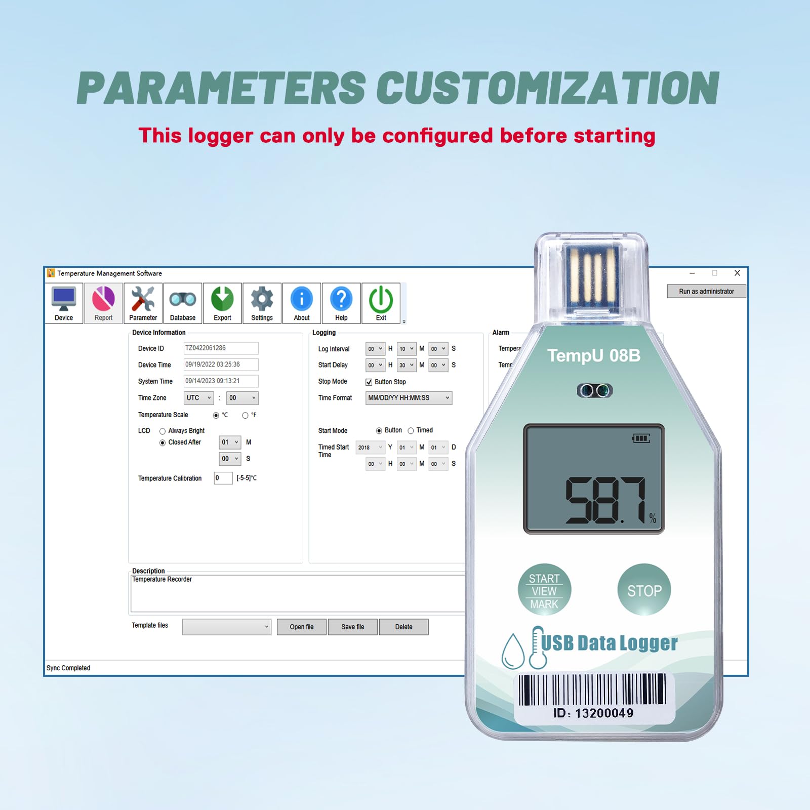 Mua Tzone Digital Temperature and Humidity Data Logger USB Disposable ...