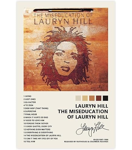 Amazon.com: Lauryn Poster Hill The Miseducation Music Album