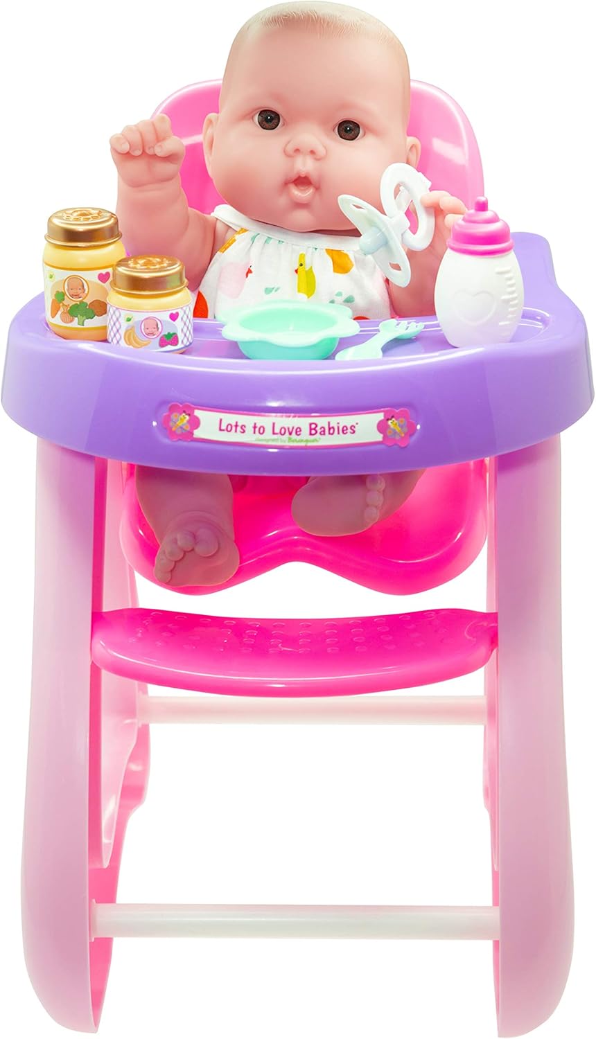 JC TOYS - 14" Lots to Love Babies Doll and High Chair, High Chair and Doll Combo, 36 cm - Image 4