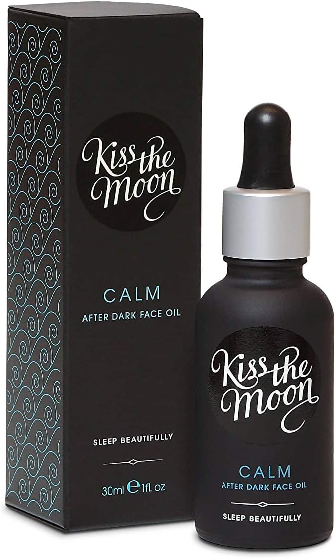 Kiss The MoonCALM After Dark Face Oil 30ml | Includes Essential Oil & Vitamin to Aid Sleep & Rebalance Skin | All Natural Ingredients | Face Care For Men & Women | Skincare & Anti Aging Face Serum