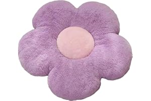 QWINEE Soft Dog Cat Bed Mat Flower Pillow Flower Shaped Throw Pillow Butt Cushion Room Bedroom Sofa Chair Decor Cosy Sleeping Bed Pillow for Small Medium Dog Puppy Kitten Kitty(Purple 23")