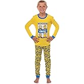 Intimo Despicable Me Boys' Minions Crew Bob Stuart Phil Kevin Tight Fit Sleep Pajama Set