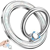 LISEVO Phone Ring Holder Compatible with MagSafe - Magnetic Cell Phone Grip Magnet Removable Finger Ring Grip Stand Cute Girly Kawaii Color Conch Design for iPhone 17 Pro Max 16 15 14 13 12 Series