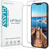 HPTech 2 Pack Screen Protector for iPhone 12/iPhone 12 Pro Tempered Glass | Anti-Scratch, Bubble Free
