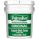 PALMOLIVE Professional Dishwashing Liquid, Dish Soap, Dish Liquid Soap, Phosphate Free, pH Balanced, Dishwasher Cleaner, 5 Gallon Bucket (Part Number: 204917), 10035110049172