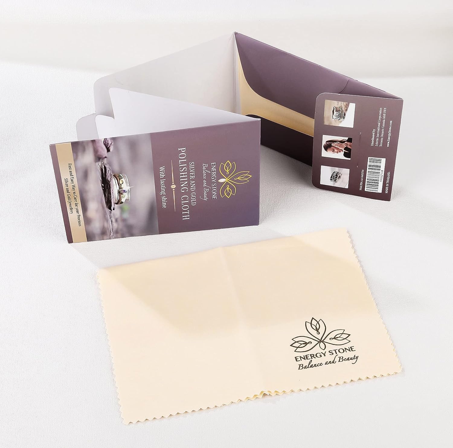 ENERGY STONE Silver and Gold Restoration Polishing Cloth, Anti-Tarnish Cleaner with Lasting Shine, for Fine Valuables Precious Metals, Silverware, Coins
