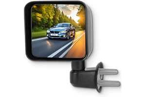 SCITOO Driver Side View Mirror Fit For Jeep Wrangler JK 2007 2008 2009 2010 2011 2012 2013 2014 2015 2016 2017 Manual Folding Non-heated Manual Adjustment Left Outside Exterior Mirror CH1320271