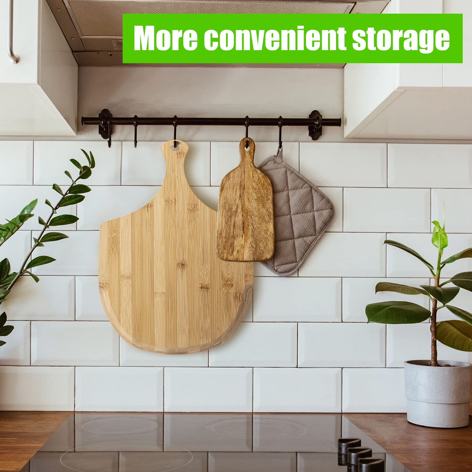 LX LERMX Pizza Peel, Premium Bamboo Pizza Spatula Paddle Cutting Board Handle (Baking Pizza, Bread, Cutting Fruit, Vegetables, Cheese)