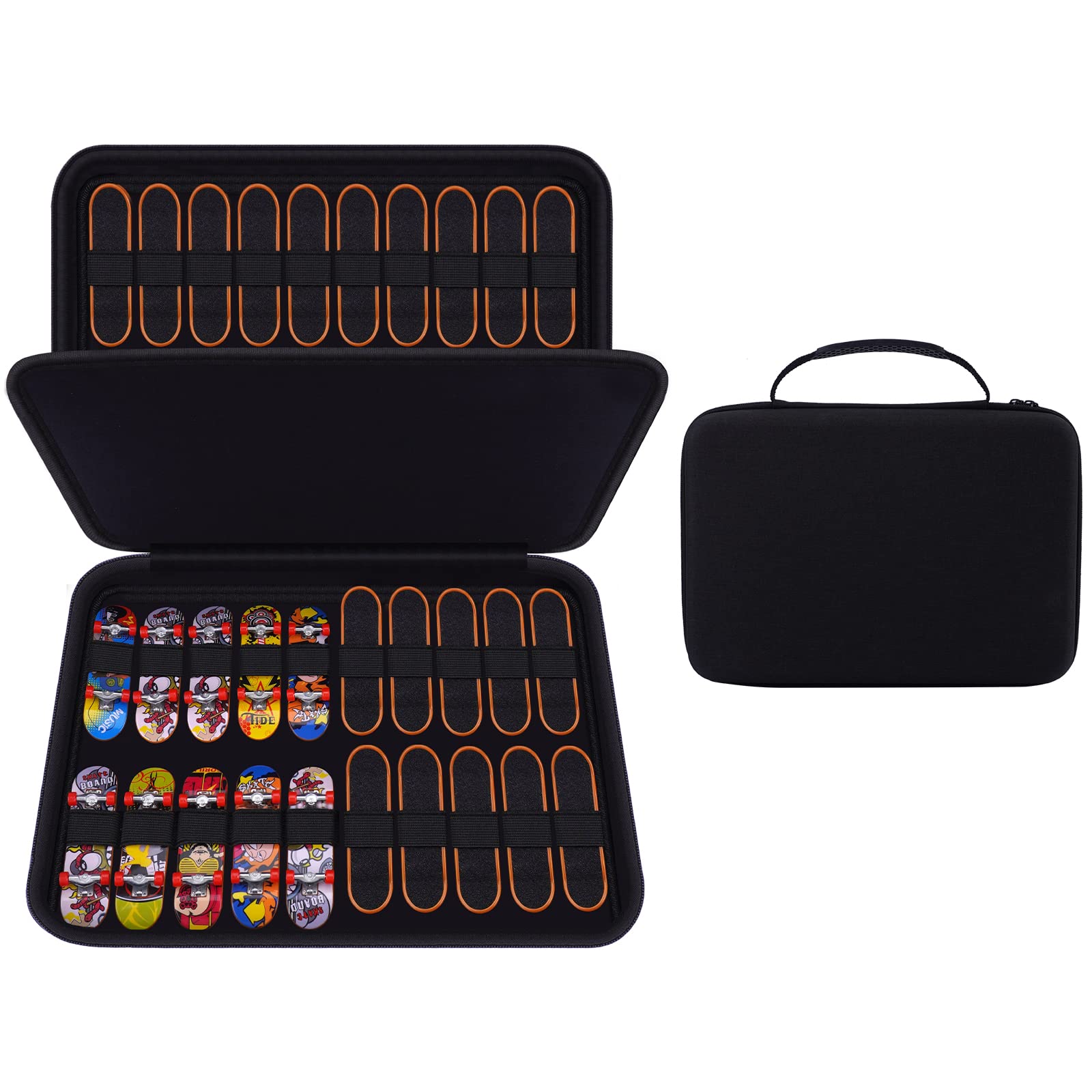 Case for TECH Deck Ultra DLX Fingerboard Mini Skateboards, Portable Fingerboard Travel Carrying Case for Collectible Finger Skateboards and Accessories (CASE ONLY!)