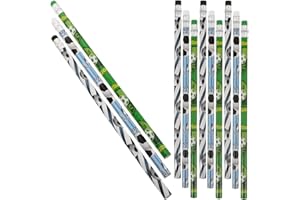PRETYZOOM 12pcs Football-themed Sports Pencils with Erasers Smooth Writing Erasable Small Pencils for Office