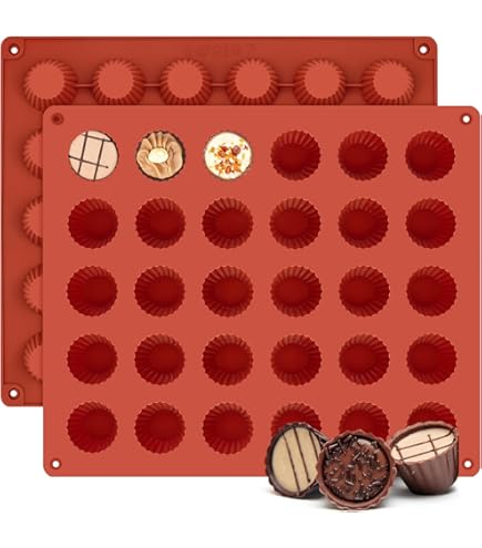 12-Cavity Peanut Butter Cup Mold - Non-Stick Silicone For Keto Fat Bombs & Chocolate Treats