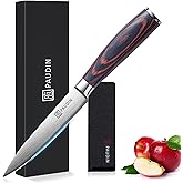 PAUDIN Utility Knife, 5 Inch Chef Knife, Ultra Sharp High Carbon Stainless Steel, Multipurpose Paring Knife for Fruit and Veg