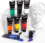 ARTKUNST 8 Color Acrylic Paint Set 4oz Each with 3 Brushes Non Toxic view 6