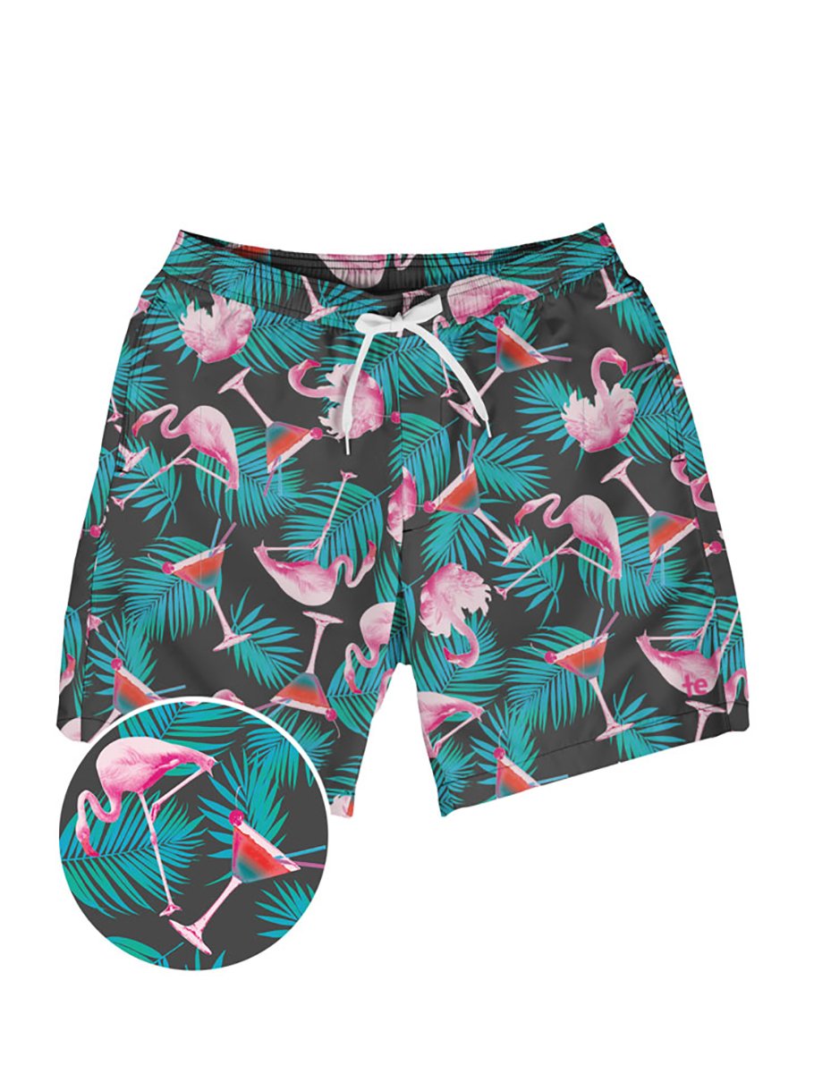 Bright Colored Men's Swim Suit Trunks Vacation Surf Board Shorts for