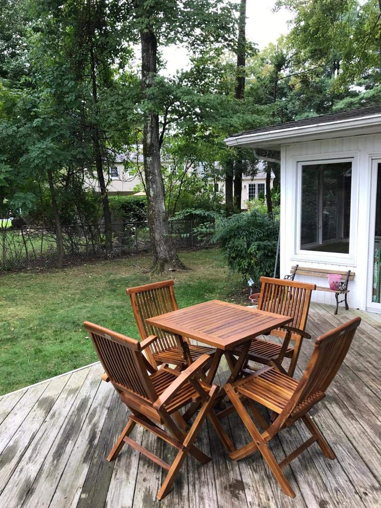 teak bistro set on Patio Furniture Accessories Fully Assembled Boat Outdoor The Dag Bistro Table Teak Wood Folding Table Patio For Garden Tables