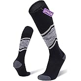 FITRELL 2/3 Pack Merino Wool Ski Socks for Snowboarding, Full Cushioned Winter Thermal Knee-high Warm Socks for Men and Women