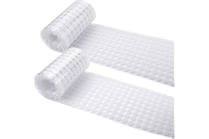 JANYUN 1008pcs 2/5" 10mm Diameter Sticky Back Dots Hook and Loop Self Adhesive Dots Tapes White