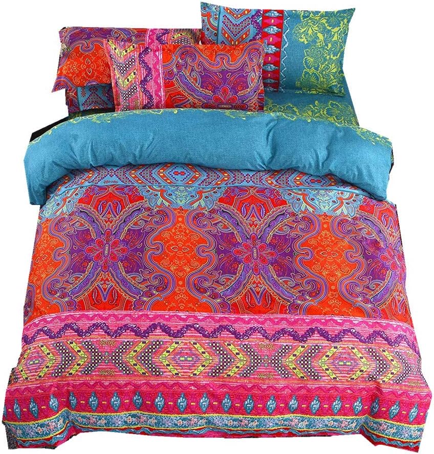 Duvet Cover Set 4 Pcs/Sets King Bohemian Indian Exotic Ethnic Style
