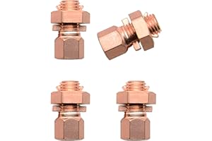 FDXGYH 4 Pack Grounding Split Bolt Connector Copper Grounding Clamps Bolt Connection Clamp for Completing Ground Bonding to Bare Wires TJ-16
