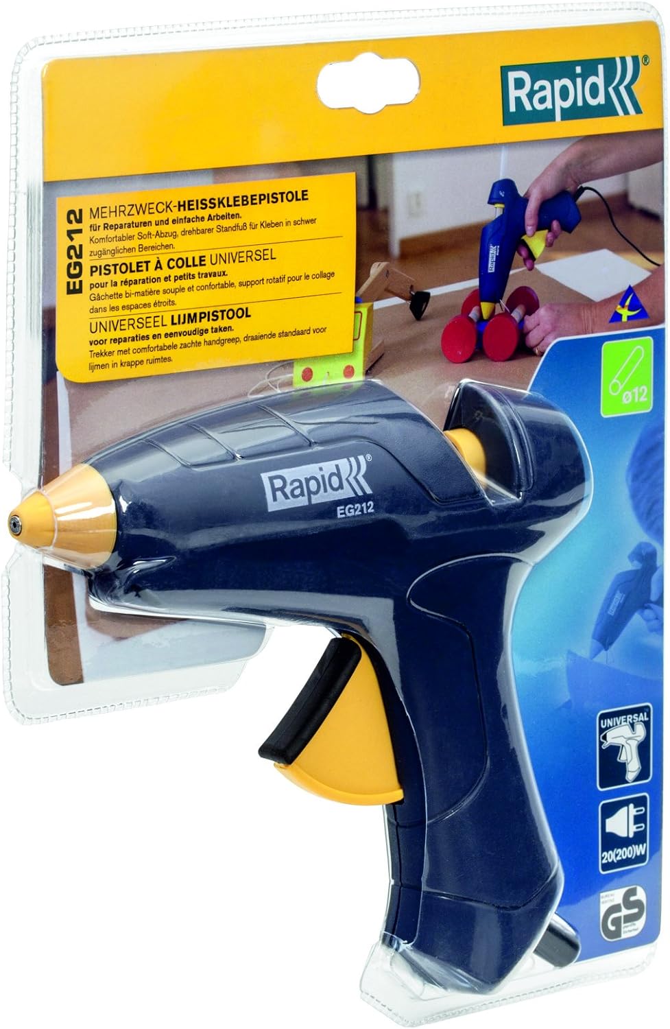 Rapid 40302921 Multipurpose Glue Gun, RPDEG212, Grey/Green - Image 4