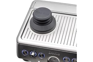 FusedLine Single Dose Hopper with Silicone Bellows and Anti-Popcorning Weight | Compatible with Breville Barista Express, Pro, Touch, and Impress | Black