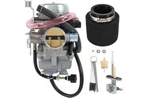RUIANOMG Carburetor Replacement For Kawasaki Bayou 300 KLF300A 1986-1987, KLF300B 1988-2005, KLF300C 1989-2005, Include Air Filter, Fuel Filter, Fuel Petcock