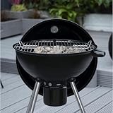 George Foreman Portable Charcoal BBQ Round Kettle 47.5 cm Grill with Wheel Stand view 5