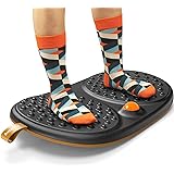 Trobing Standing Desk Mat Balance Board with Rollerball, Wooden Wobble Anti Fatigue Mat Balance Board for Standing Desk, Home