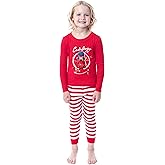INTIMO Miraculous Ladybug Girls' Power Up Snug-Fit Cotton 2 Piece Kids Pajama Set (8) Red