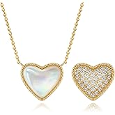 LOLAR RAY Gold Heart Necklace for Women - 14K Gold Plated Necklace with Adjustable Hypoallergenic Jewelry, Handmade Dainty Pendant Delicate Gift for Mom/Wife/Bride