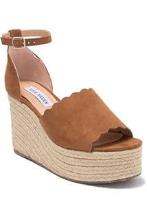 bamboo scallop espadrille tan womens platform sandals