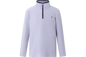 PATPAT Kids Heat-Retaining Sweatshirt, Cloud-Soft Smart-Thermal Quarter-Zip Sweater, Mock Neck Pullover with Thumb-hole Cuffs
