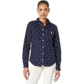 DOT POPLIN LONG SLEEVE SHIRT