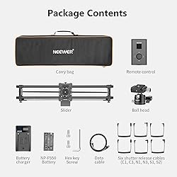 NEEWER Motorized Camera Slider, 39.4"/100cm Carbon