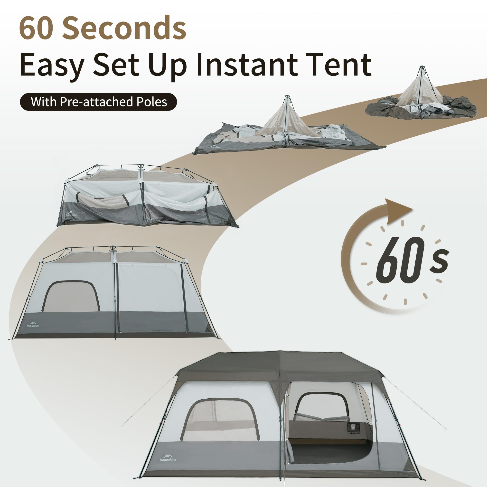 Reactive Outdoor Tent - 3 Second Tent - 3 SEC Instant Pop Up Tent - Easy And Quick Setup Camping Tent - 1 Person Setup Waterproof Double Layer