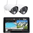 CasaCam Deluxe Wireless Security Camera System | 10.1" Touchscreen Monitor | 2 1080p Cameras | Longer Range | Color Night Vision | Two-Way Audio | Free APP | 32GB SD Card Installed | Model VS5102A