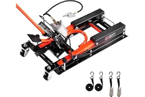 VEVOR Motorcycle Lift, 1500lbs Weight Capacity, Hydraulic & Pneumatic Motorcycle Jack, 4.1-15 in Height Range, Heavy Duty Bik