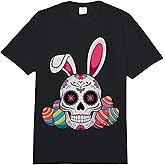Sugar Skull Ears Rabbit Bunny Mexican Easter Day Comfort Colors Adult Heavyweight T-Shirt