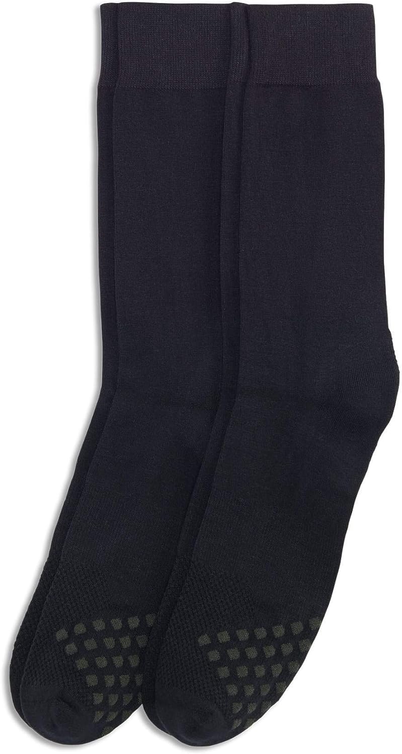 Jockey Men's Socks Men's Diamond Cushion Comfort Socks 2 pack, black