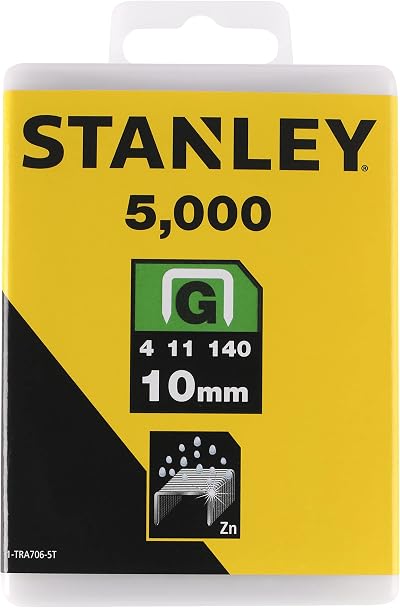Stanley Heavy Duty SharpShooter Type G Staples 5000 Pack 10 mm