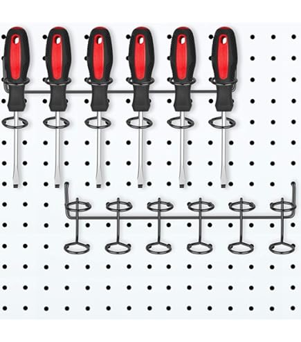 Hanaive 4 Pieces Pegboard Pliers Holder, Holds 11 Plier Per Rack Steel Pegboard Tool Holder Peg Board Organizer Accessories Pliers Organizer For Workbench Garage Tool Shed Craft Room Silver - View #10