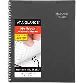 AT-A-GLANCE Planner 2026-2027 Weekly &amp; Monthly Academic 12-Month July-June, 8-1/2" x 11", DayMinder, Charcoal (AYC54545)